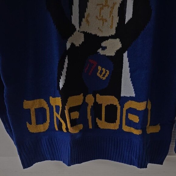 Funziez! Ugly Christmas Sweater Hanukkah Holiday Costume, Blue/Drunk Snowman - Picture 5 of 10